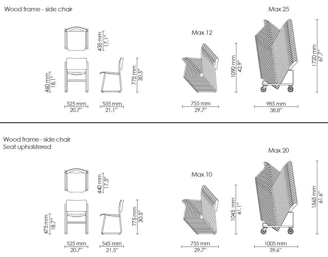 Штабелируемый деревянный стул Howe 40/4 ARCH-00022644 - Вид №5