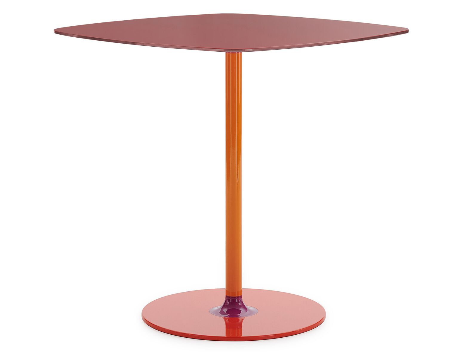 Квадратный стол с хрустальной столешницей и стальным основанием Kartell Тьерри ARCH-00023989 - Вид №17