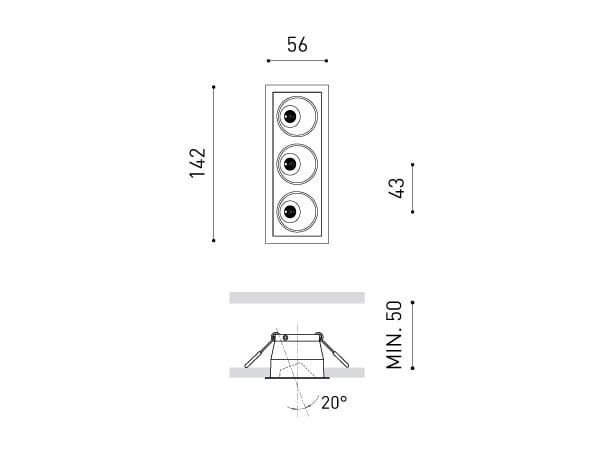 Несколько алюминиевых светодиодных утопленных прожекторов Arkoslight Black Foster ARCH-00088906 - Вид №7