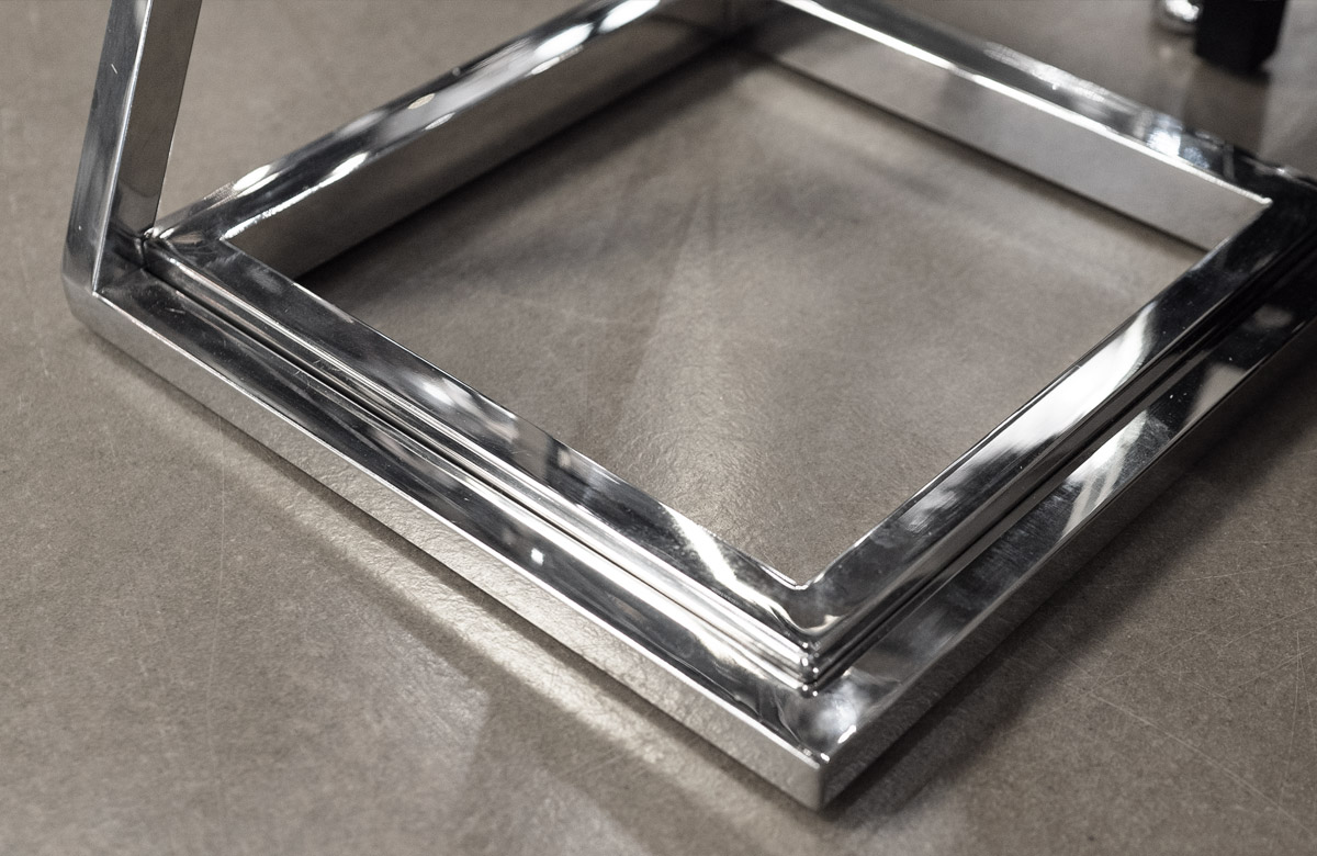 Прикроватный столик хром с черным топом 33 см Gigi DELIGHT COLLECTION  00-3869934 Хром  - Вид №3