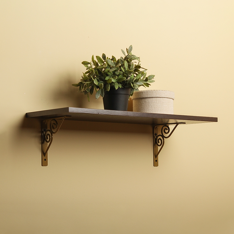 Полка прямоугольная , 800x250x16 мм, дуб венге LJPS0303 Public Steel Россия  - Вид №3