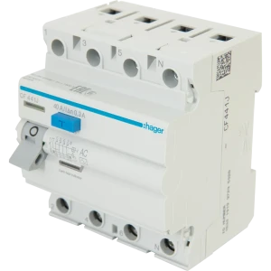 УЗО Hager CF441J 4P N 40 A 300 мА 4.5 кА AC 85523693 STLM-2041814