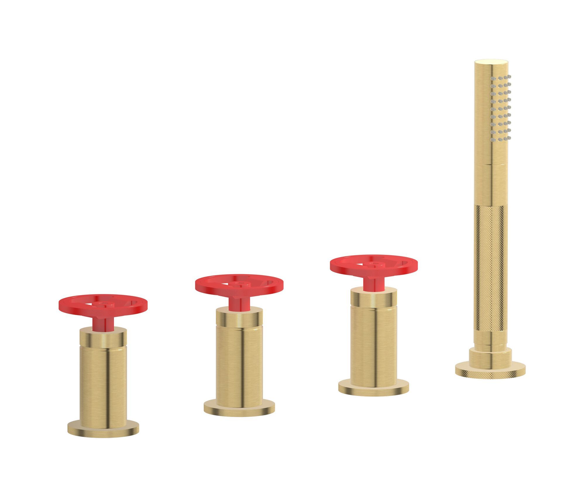 Смеситель для ванны с 4 отверстиями и ручным душем IB Bold ARCH-00153164 - Вид №15