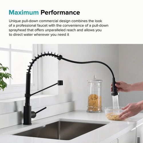 Смесители для кухни Bolden KPF-1610SSMB латунь под заказ krausru  - Вид №3