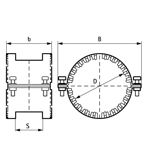 7440080 BIS Mengering® Kombi Kralle для труб walraven  - Вид №1