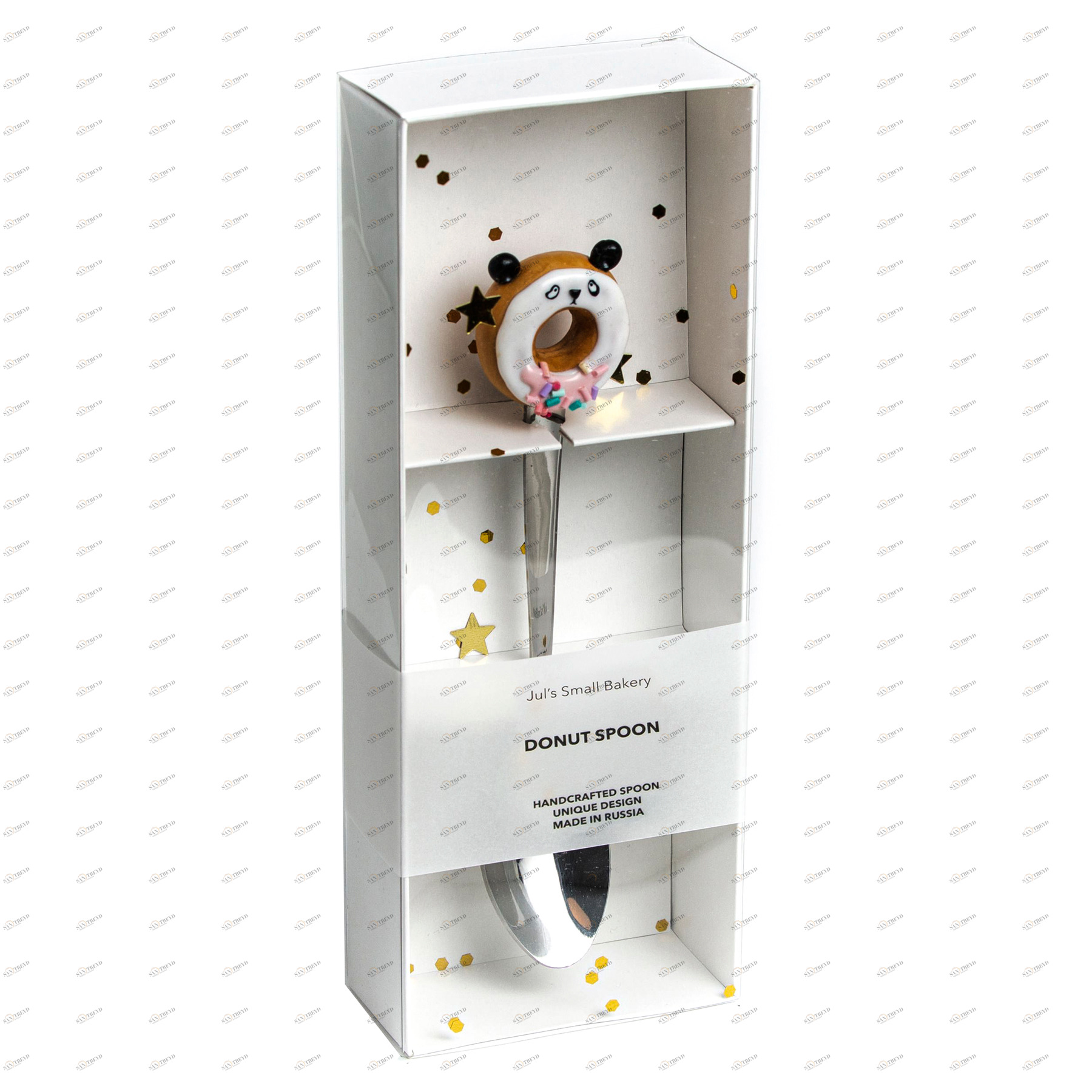 Чайная ложка с пончиком "Панда" JULS SMALL BAKERY  335359 Белый Santreyd 