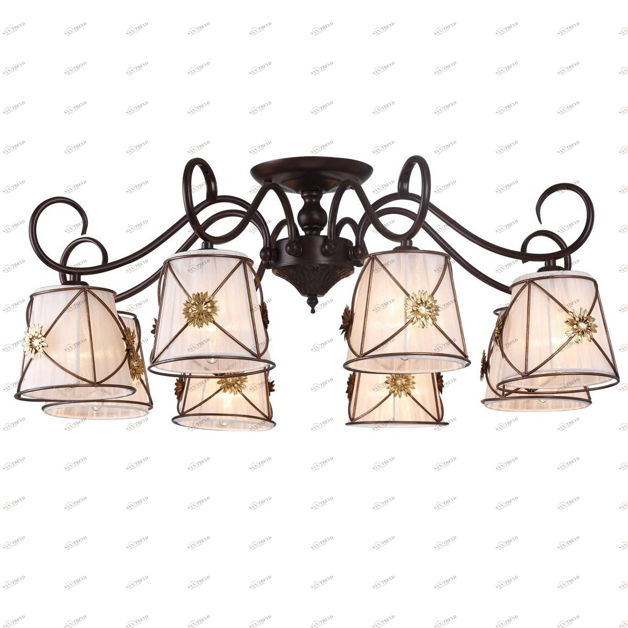 Потолочная люстра Arte Lamp 72 A5495PL-8BR ARTE LAMP ДИЗАЙНЕРСКИЕ 058529 Белый 