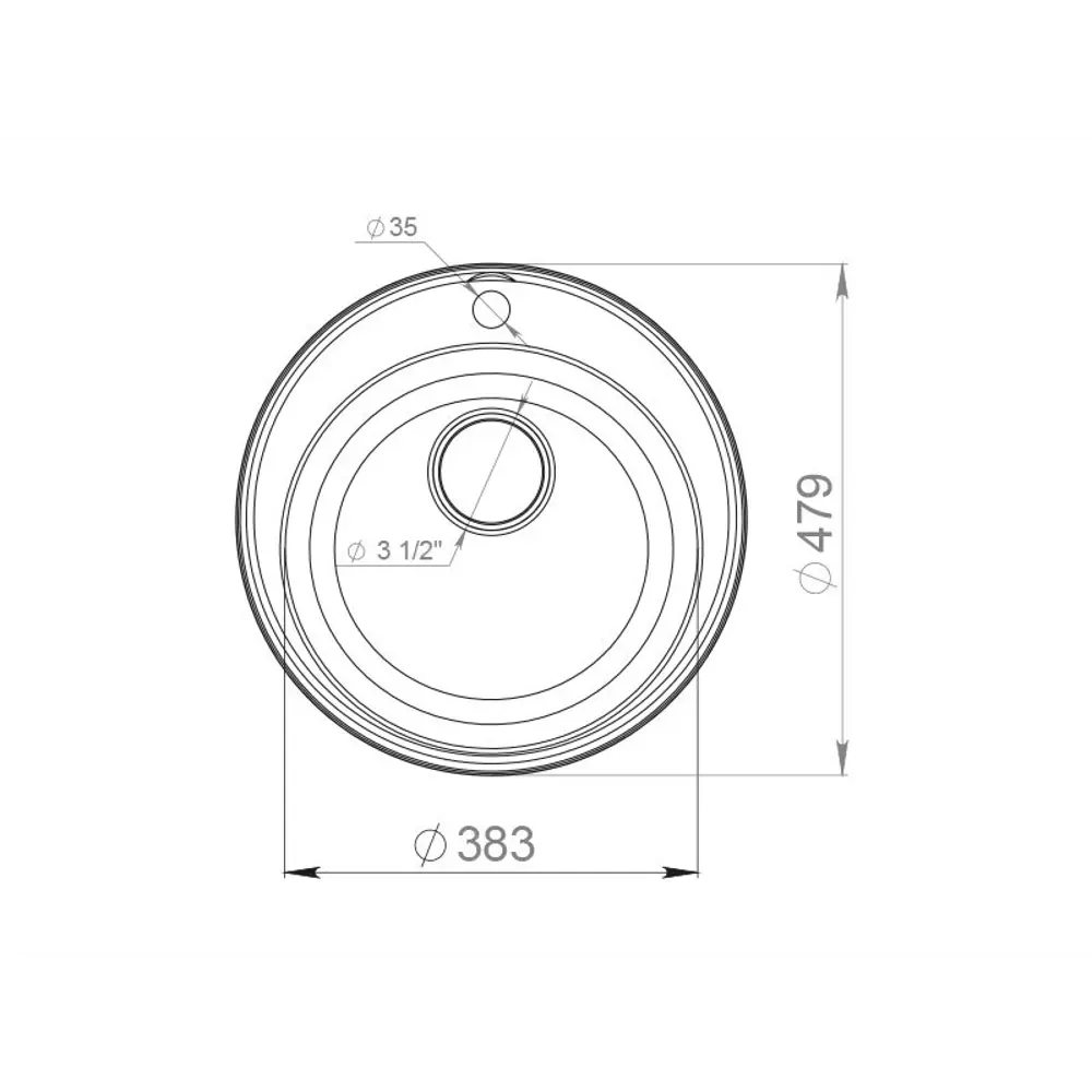 Кухонная мойка GRANFEST Quarz GF-Z-08 чёрная круглая 85226449 STLM-0060142 - Вид №8
