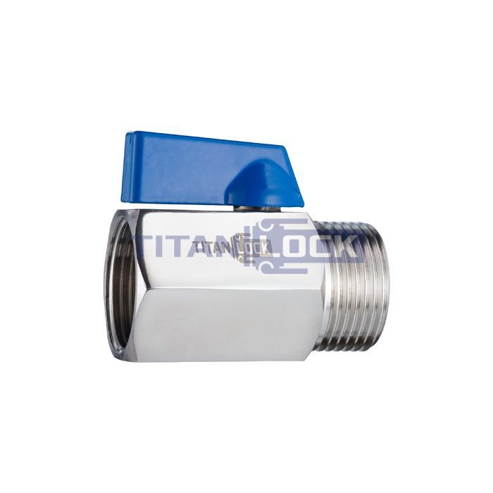 Шаровый кран мини НР-ВР, резьба BSP 1/8", нерж. 304, TLMBV1/8FM TITAN LOCK  - Вид №3