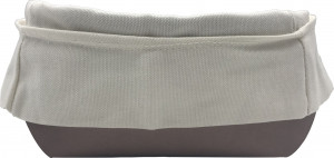 10646804 ADJ Хлебница со съемным мешочком из льна, 17х17см, пепельная роза Кожа искусственная