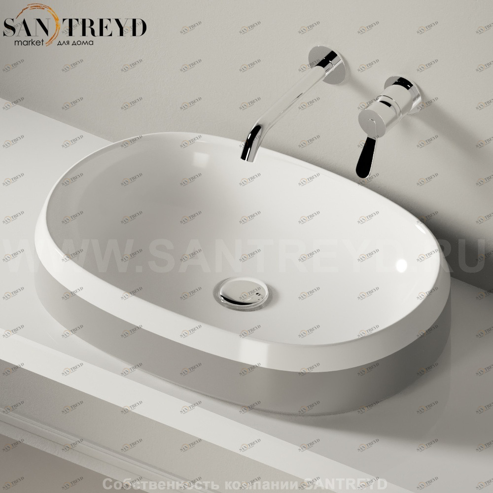 ACER1074ZL Накладная раковина на столешницу  овальная Agape Lariana