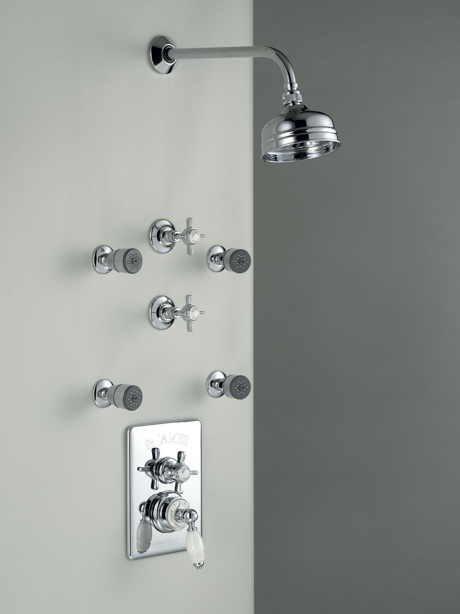 Traditional bathrooms Термостатический смеситель для душа с накладкой Tb760.414.nk  - Вид №2