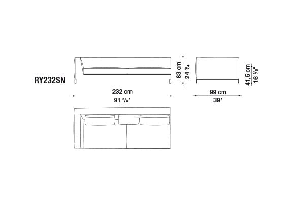 Угловой диван из ткани B&B Italia ARCH-00050600 - Вид №8