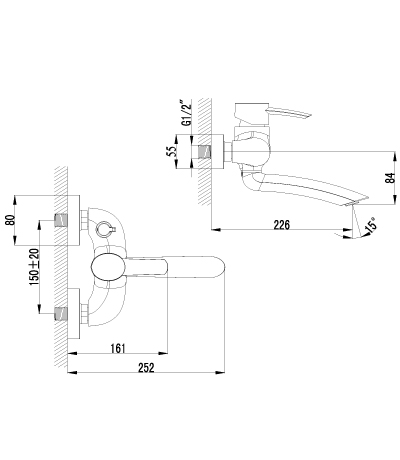 LM3214C Смеситель Atlantiss для ванны LEMARK ATLANTISS  - Вид №1
