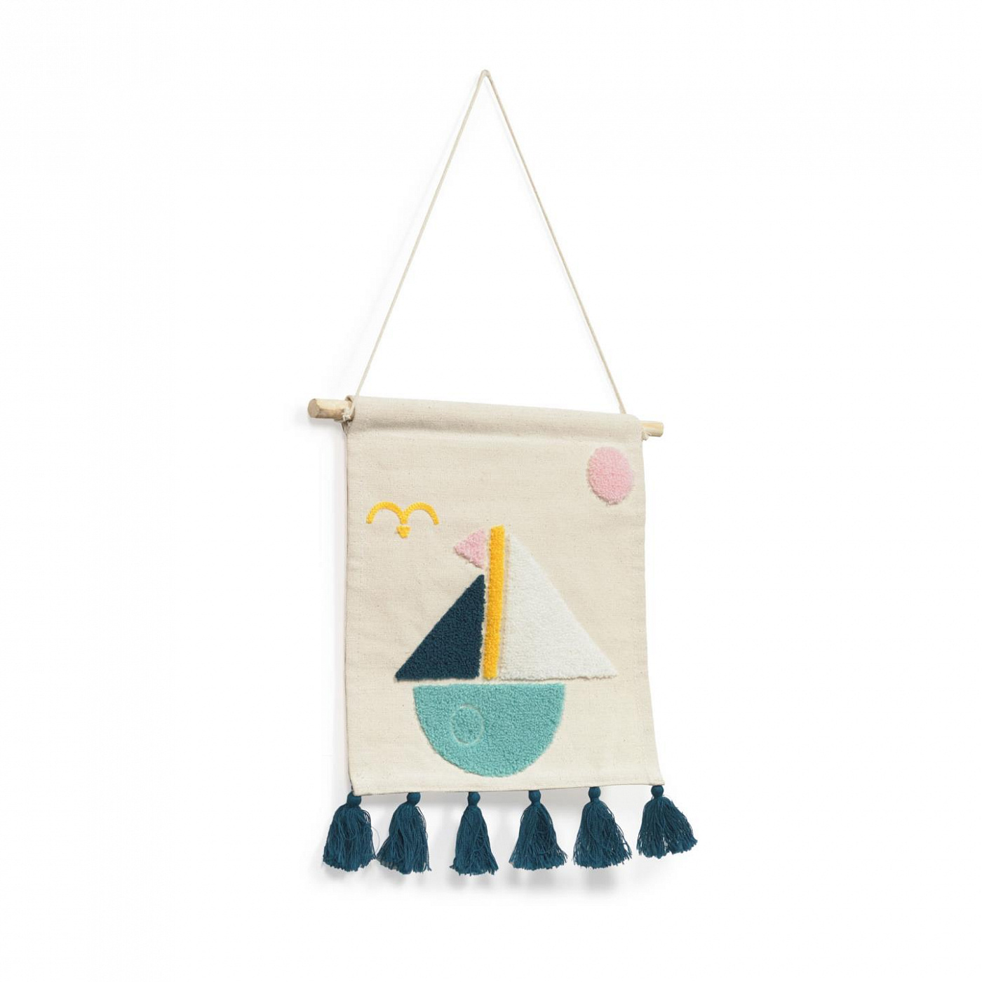 108286 Гобелен хлопковый с парусной лодкой 25 x 25 cm La Forma Delmare  - Вид №1