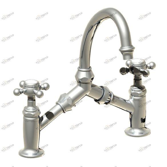 02.227 Смеситель для раковины на 2 отверстия без сливного крана HORUS Range Éloise 