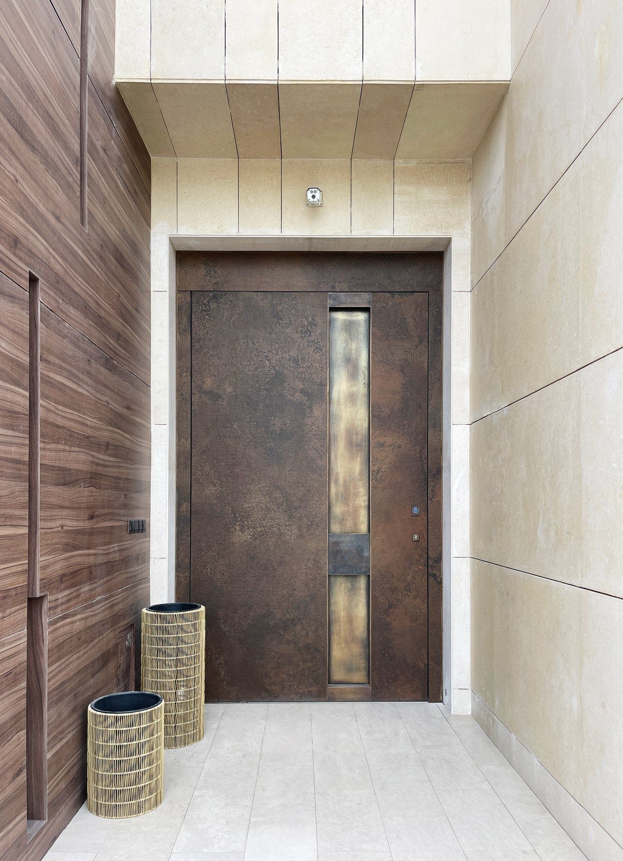 Бронированные двери с утопленной ручкой из керамики и латуни Ercole Rialto ARCH-00078650