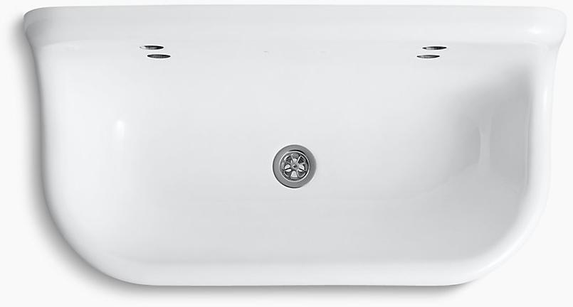 K-3200-0 Подвесная раковина настенная прямоугольная Kohler  белая  - Вид №3