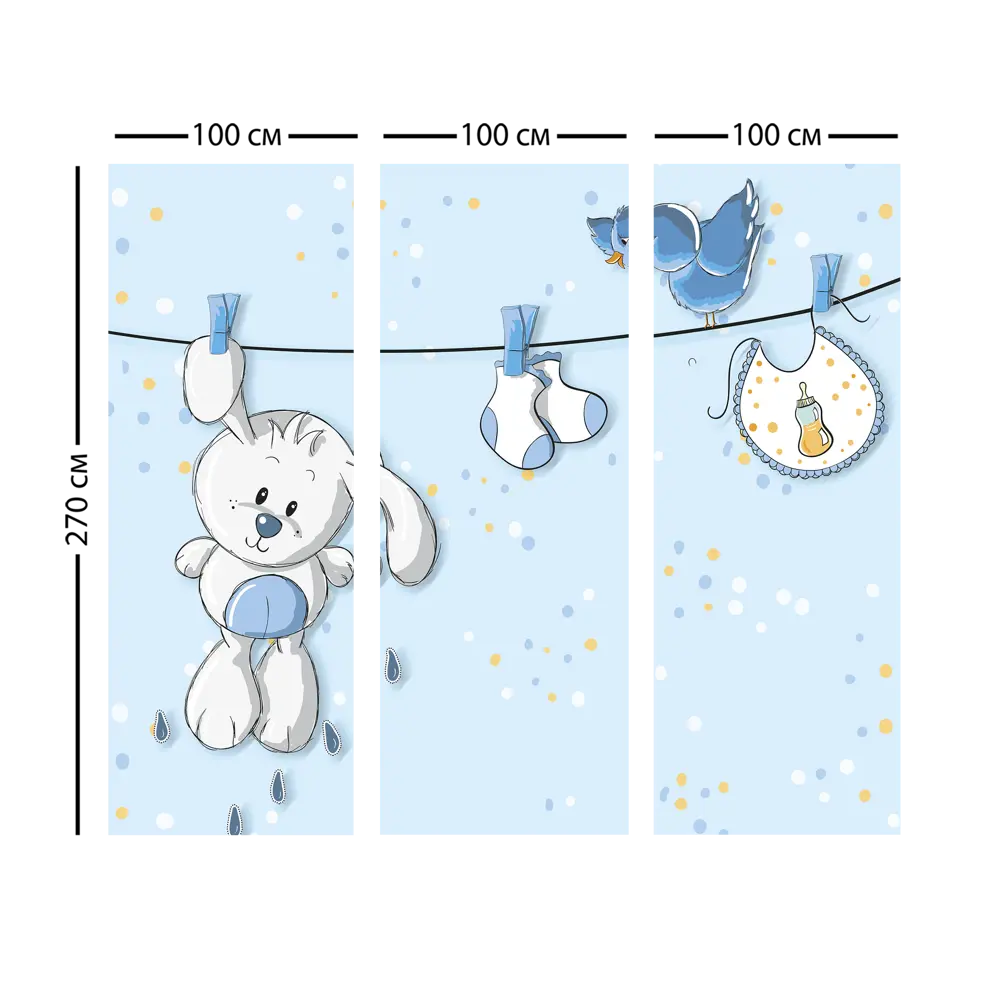 Фотообои «Зайка» 3D флизелиновые 300х270 см L12-961 FBRUSH 3D FLIZART STLM-2057174 - Вид №3