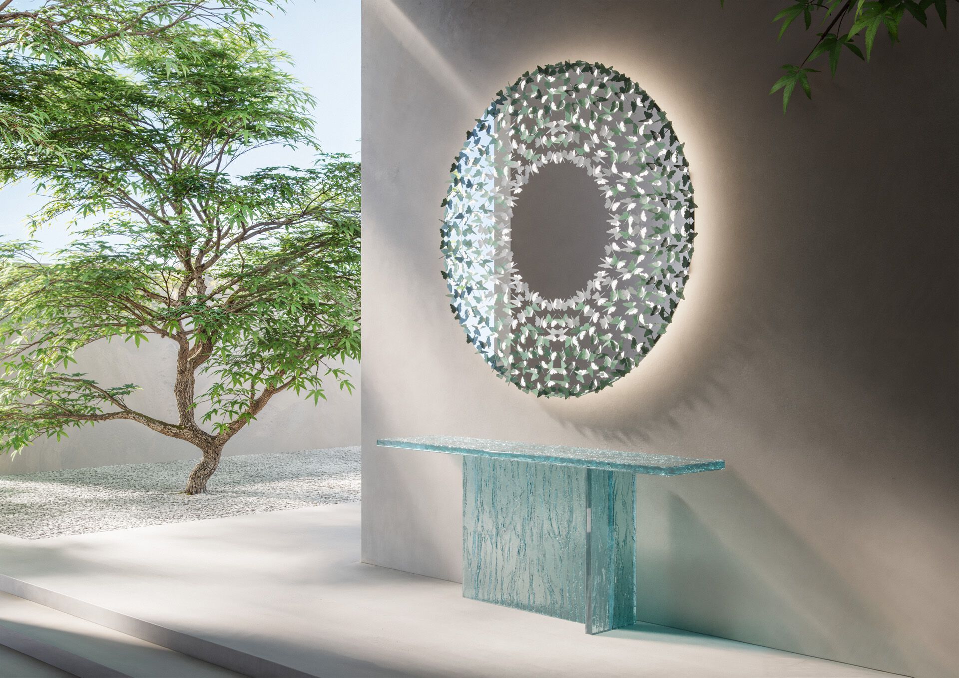 Стеклянная прямоугольная консоль REFLEX Laguna ARCH-00074196 - Вид №1