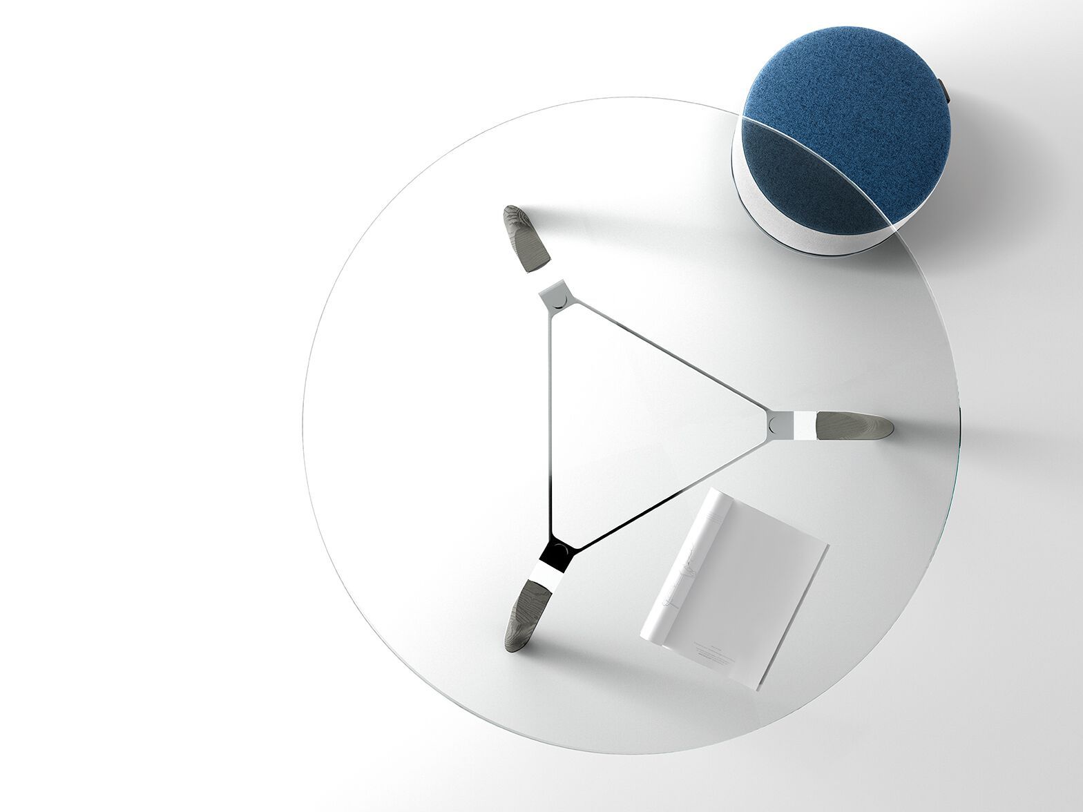 Круглый стеклянный стол для встреч Bralco ARCH-00078054 - Вид №1