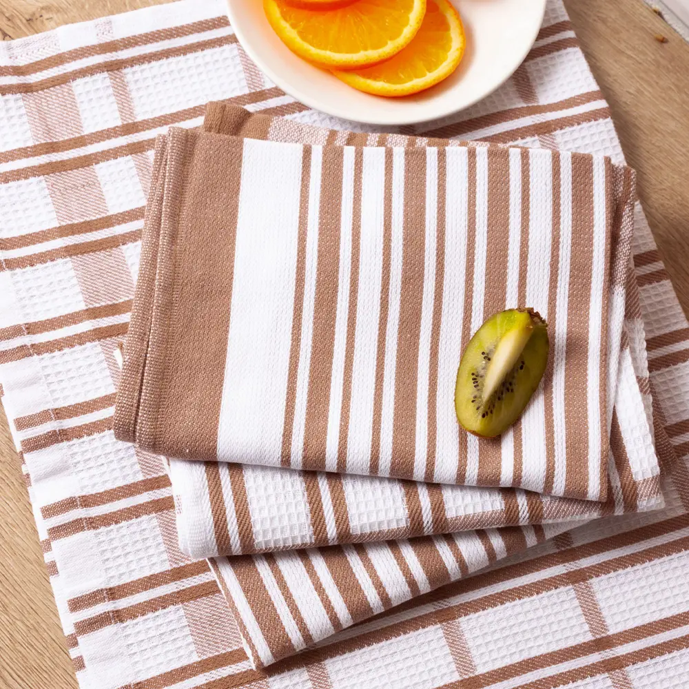 Набор полотенец вафельных Belezza Мумбай 40x60 см цвет бежевый 4 шт STLM-2062487 - Вид №1