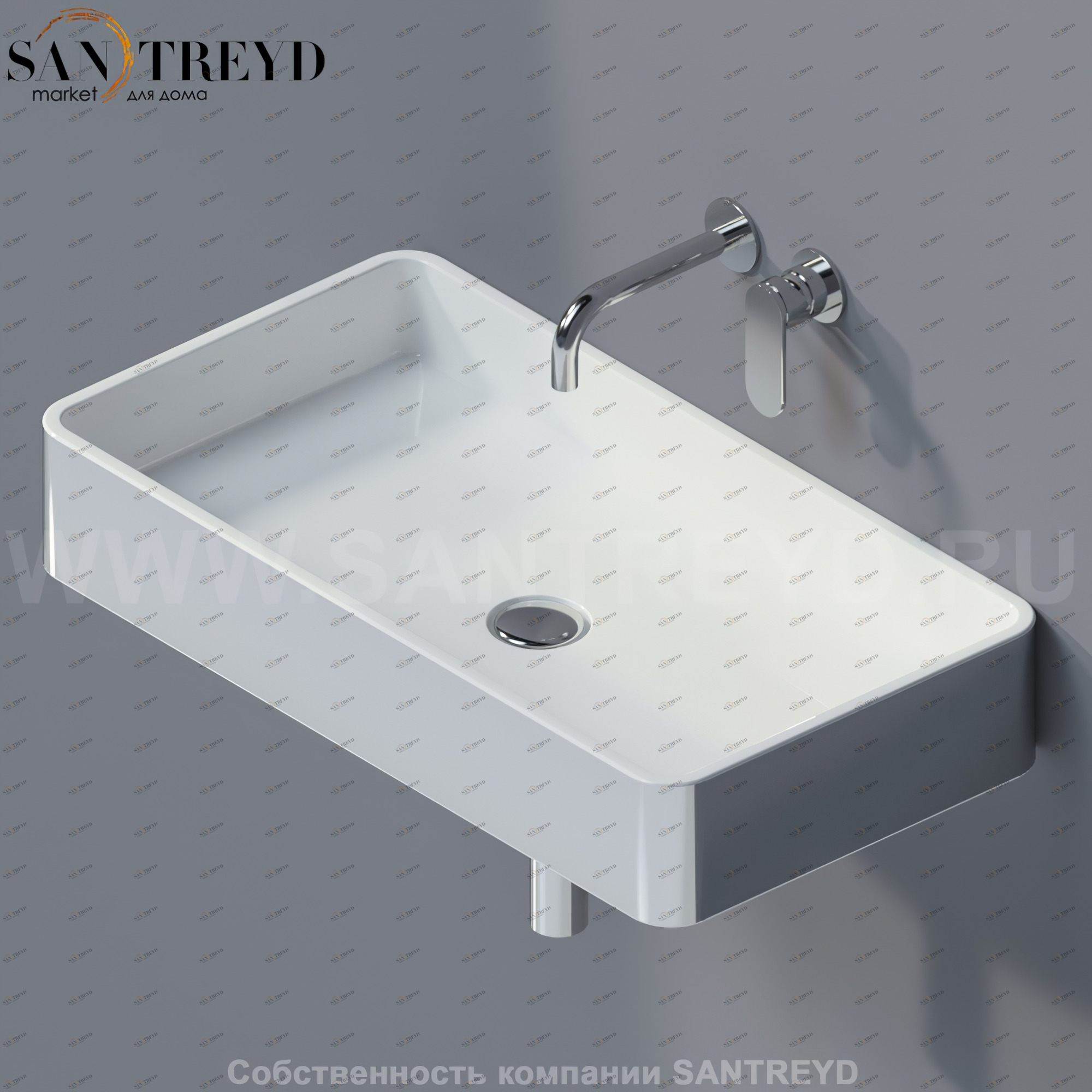 MWL75CHROMO Подвесная раковина настенная прямоугольная Ceramica Flaminia Miniwash