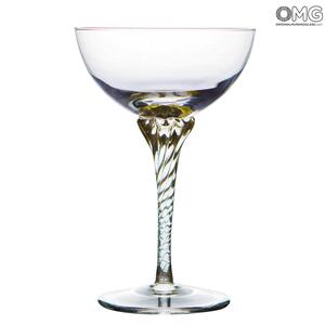 2705 ORIGINALMURANOGLASS Кубок для шампанского из прозрачного стекла - Original Murano Glass OMG  см