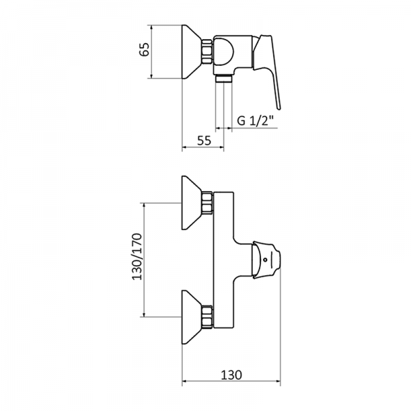 Смеситель для душа E-PLUS GRB MIXERS 35312350 - Вид №1
