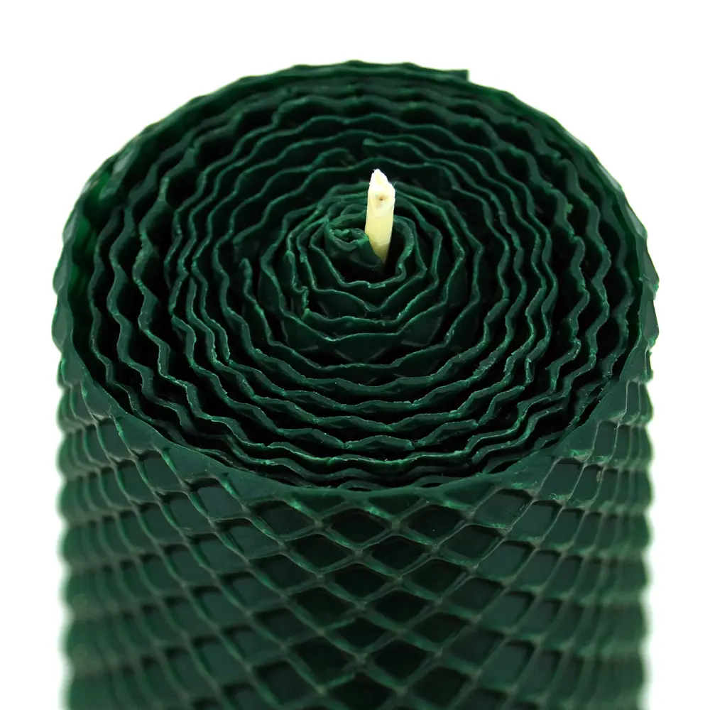 Свеча вощинная цилиндр зеленый мох 5x13 см EVIS STLM-2051899 - Вид №1