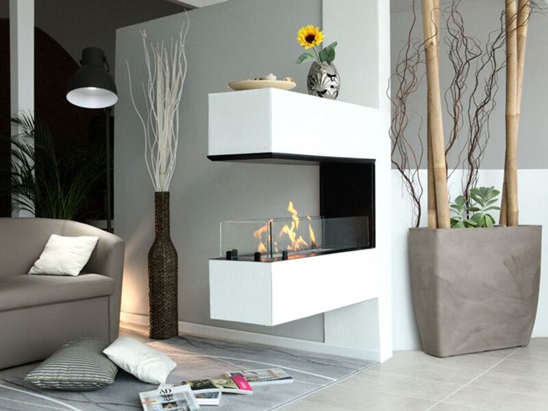 Встроенный камин с тройным фасадом из биоэтанола bioKamino Bkbf ARCH-00042296 - Вид №3