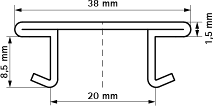 6566999 Монтажные профиля BIS Strut PVC-профиль (BUP1000) защита для торцов профиля WALRAVEN  - Вид №1