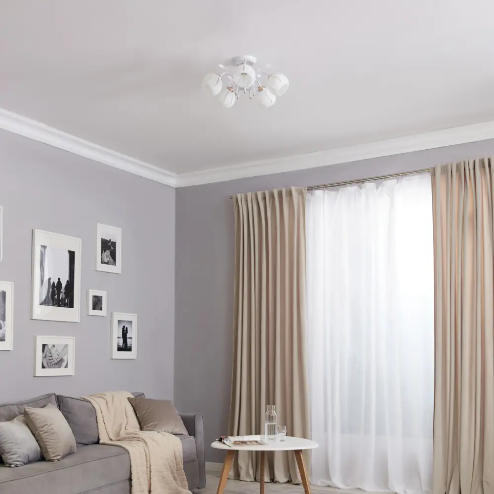 Люстра «Амплуа» от КЛЮЧНИК — 5-рожковая потолочная в белом цвете 82674268 STLM-0033637 - Вид №11