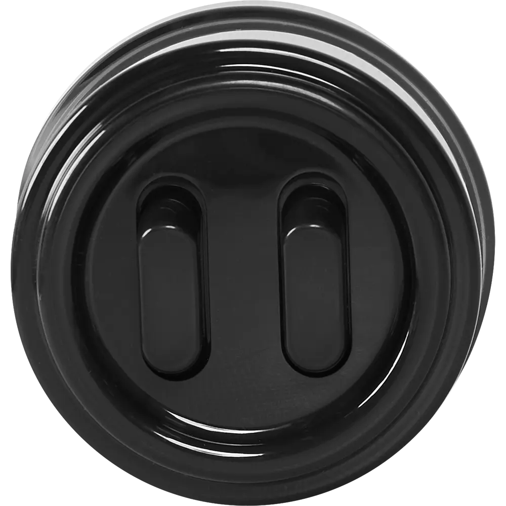 Выключатель двухклавишный Electraline в глянцевом коричневом исполнении 84229197 Лофт STLM-0047231 - Вид №1