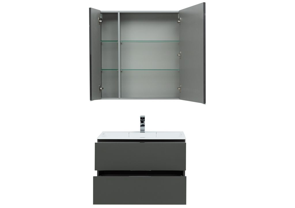 Мебель для ванной Aquanet Алвита 80 серый антрацит 00241387 - Вид №4