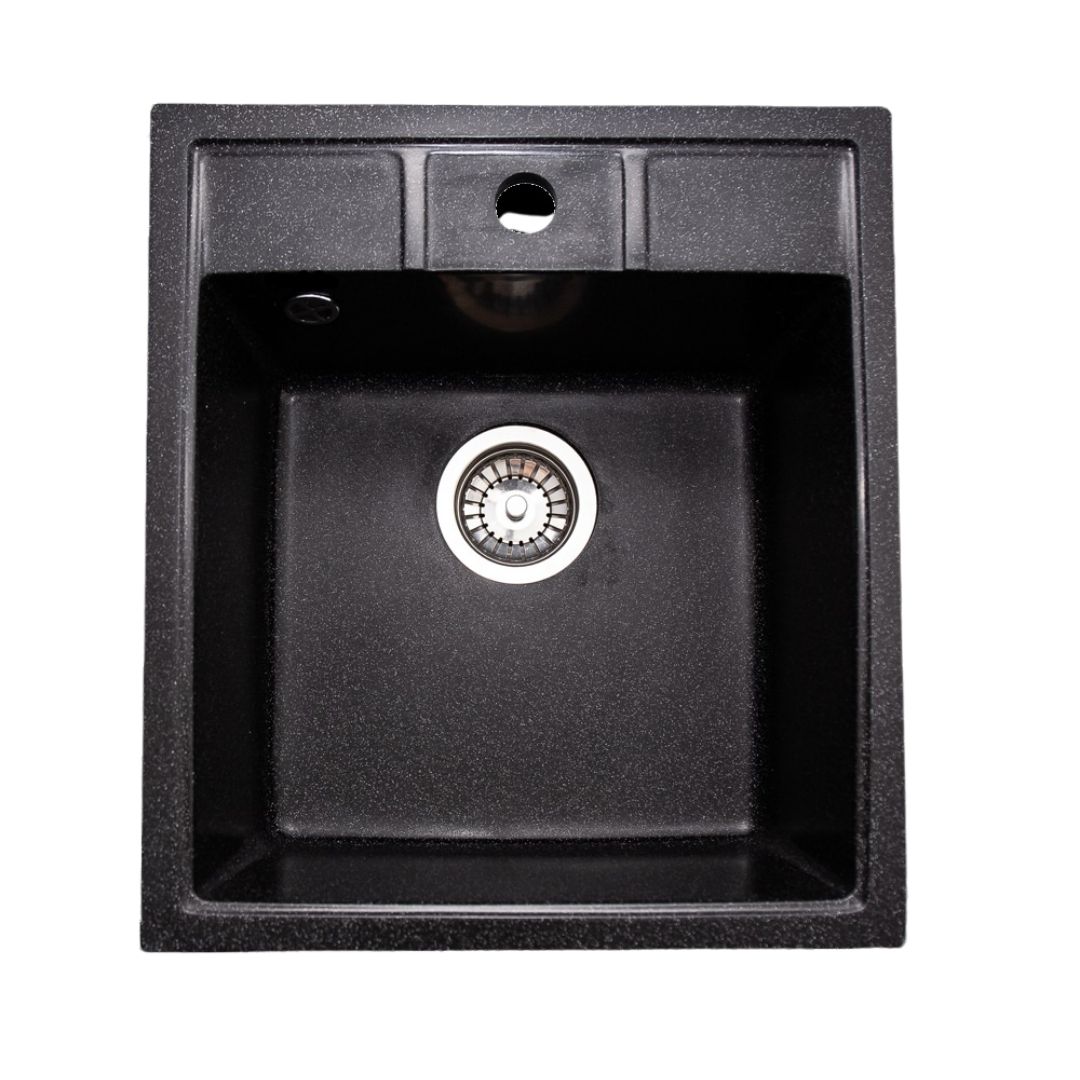 RD20 Квадратная мойка для кухни , цвет черный Raiber  - Вид №1