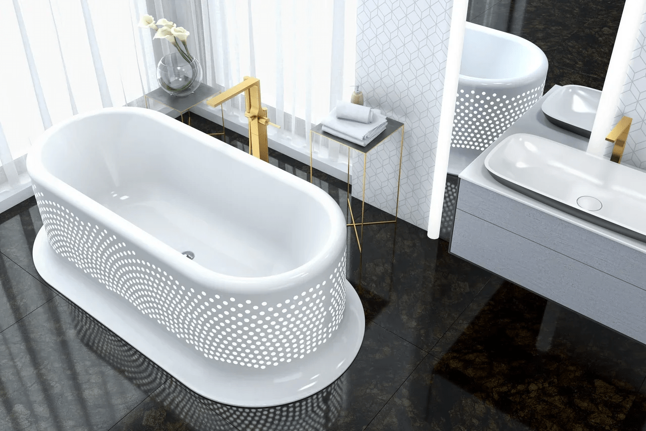 Ванна из искусственного камня Kerrock Lolly 01240 хромотерапия Словения Kolpa-San  - Вид №2