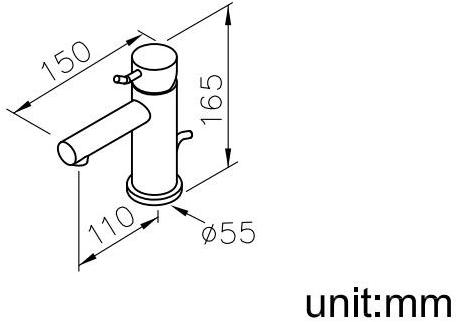 JUSTIME Смеситель для умывальника, однорычажный, из хромированной латуни Simple 6768-90-81cp - Вид №1