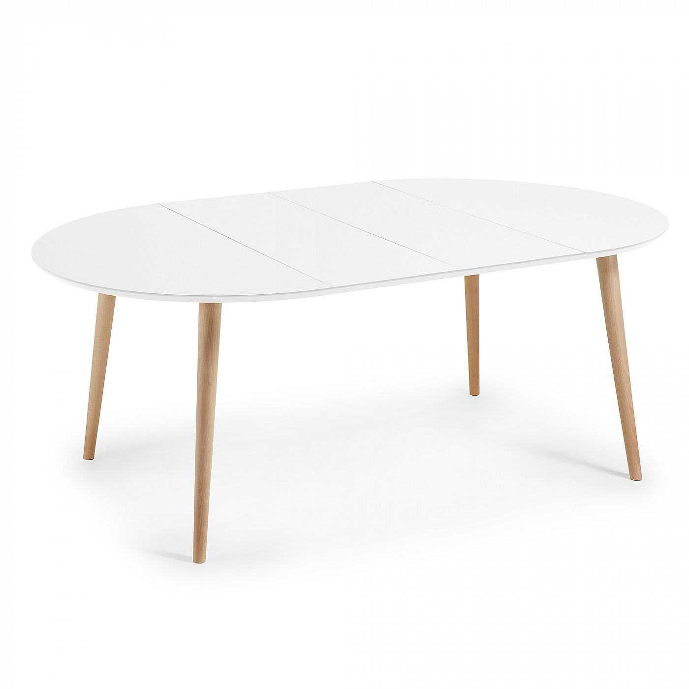 052681 Стол белый круглый La Forma Oakland  - Вид №3