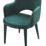 FUPP0009 Зеленое бархатное кресло Хайбери ijlbrown  - Вид №3