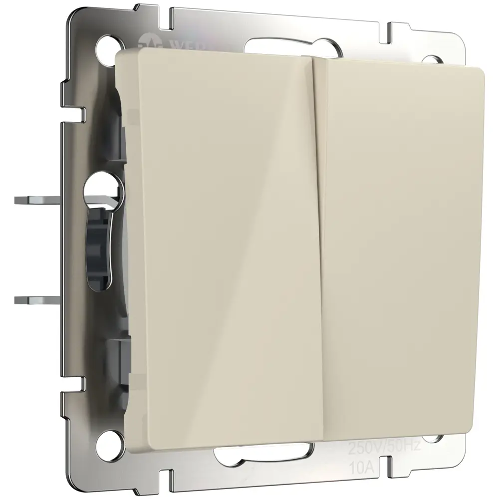 Выключатель Werkel двухклавишный глянцевый слоновая кость 85539934 Серия отсутствует STLM-1484958