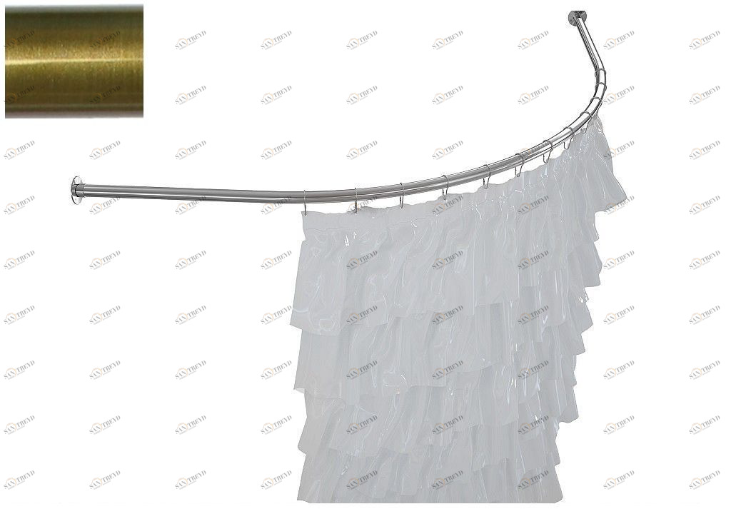 Карниз для ванны Aquanet Sarezo полукруглый 160x160 бронза 00241559