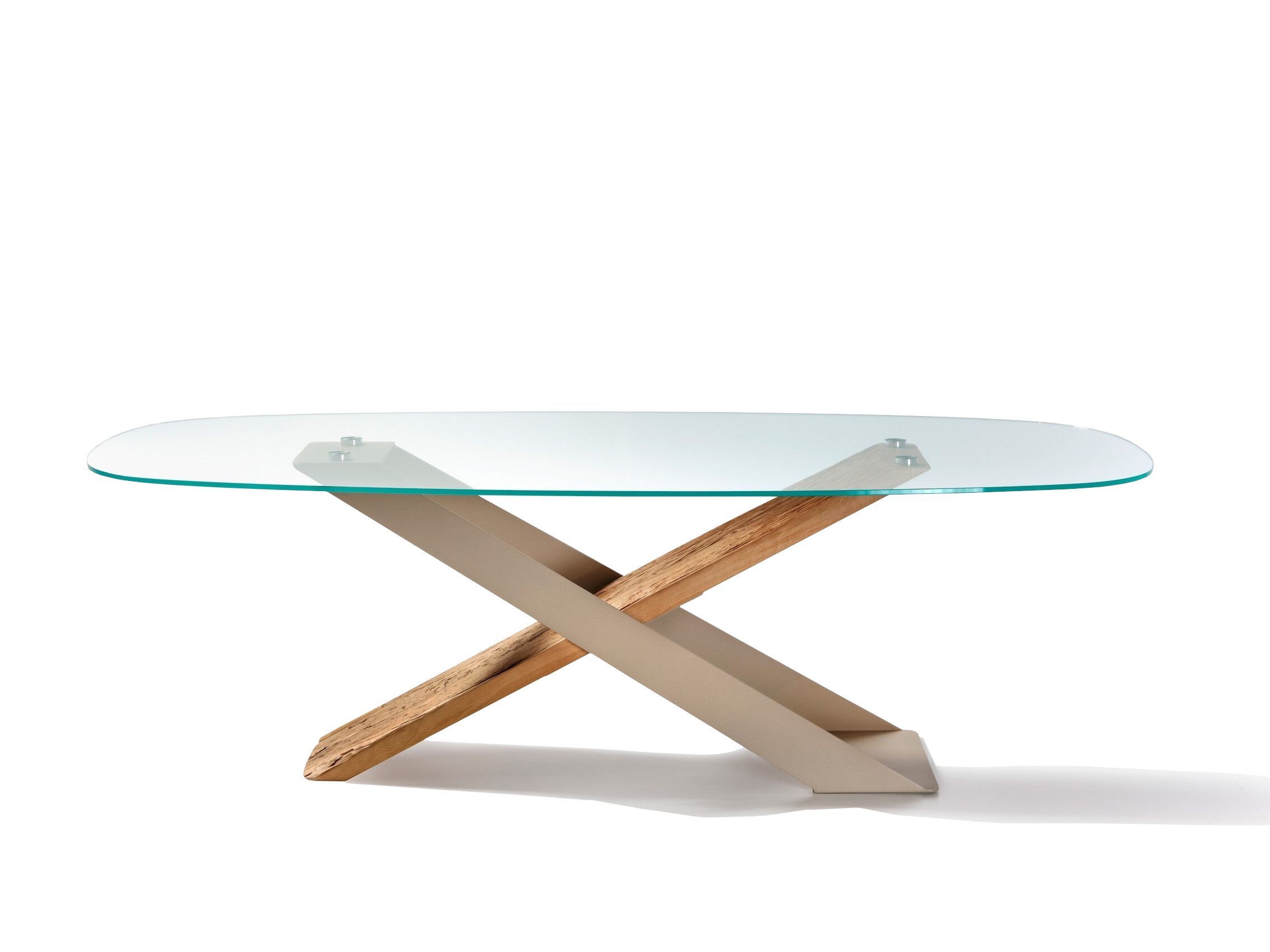 Обеденный стол из дерева и стекла Naturedesign Origin ARCH-00062662