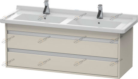 KT664609191 Тумбочка подвесная Ketho #KT6646 1200 x 455 мм Серо-коричневый декор Duravit