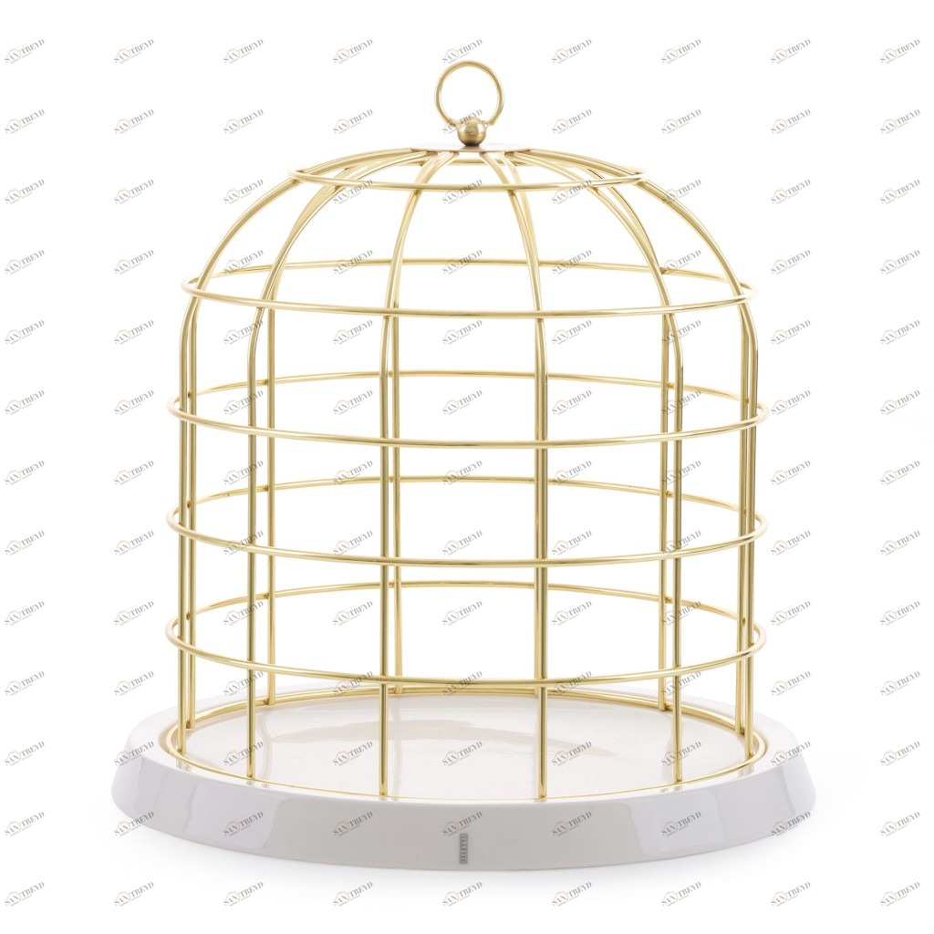Статуэтка декоративная фарфоровая 36х34 см белая Twitable SELETTI  00-3883227 Белый;золото 