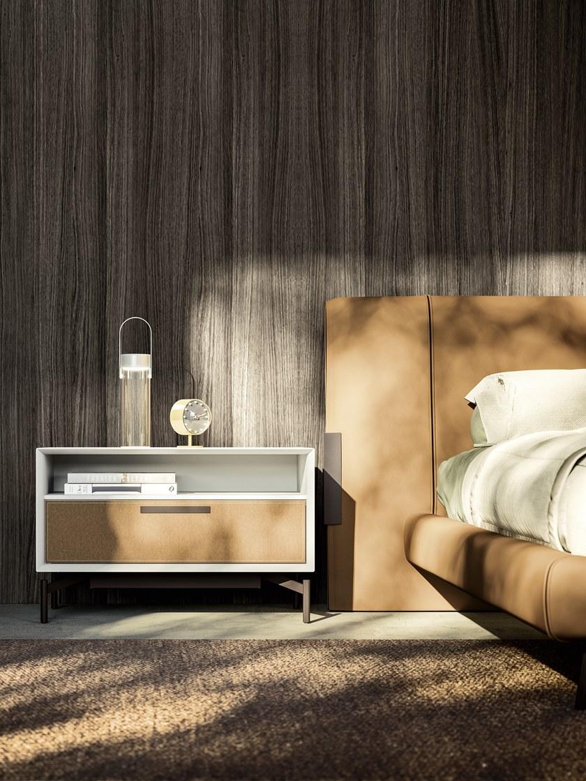 JESSE Двуспальная кровать с обивкой из нубука sun-id-1457271 - Вид №2