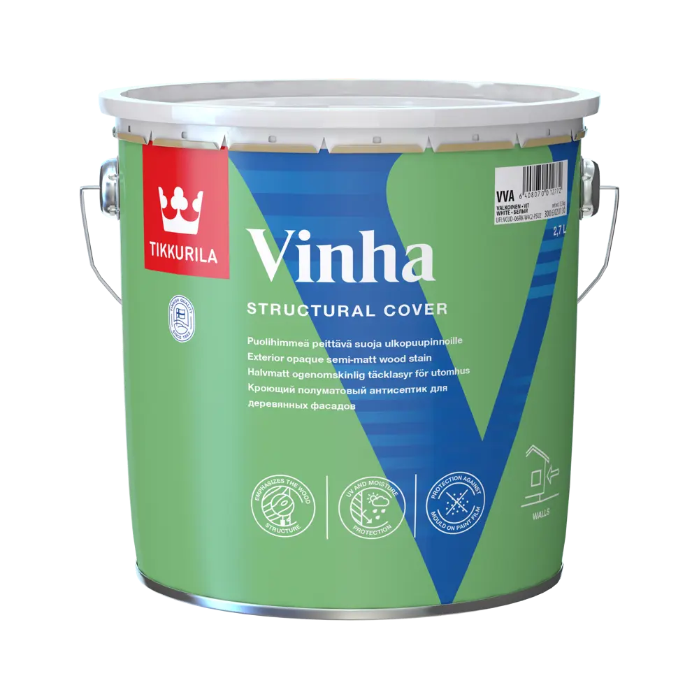 Антисептик для колеровки водный Tikkurila Vinha прозрачная база С 2.7 л STLM-2088907