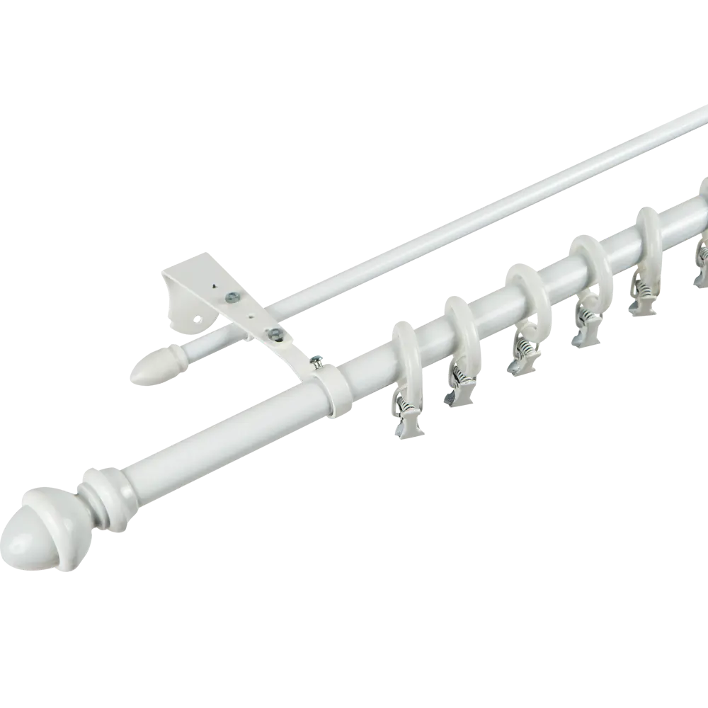 Карниз двухрядный Classic 160 см металл цвет белый АРТ-ДЕКОР STLM-2068090