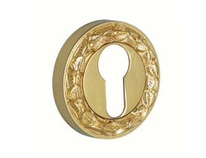 0EY065.000.12 Накладка с каплевидным вырезом европрофиля Золото 24К с черной патиной