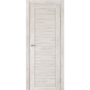 Дверь межкомнатная глухая Тиволи 80x200 см ламинация ПВХ цвет рустик серый (с замком и петлями)